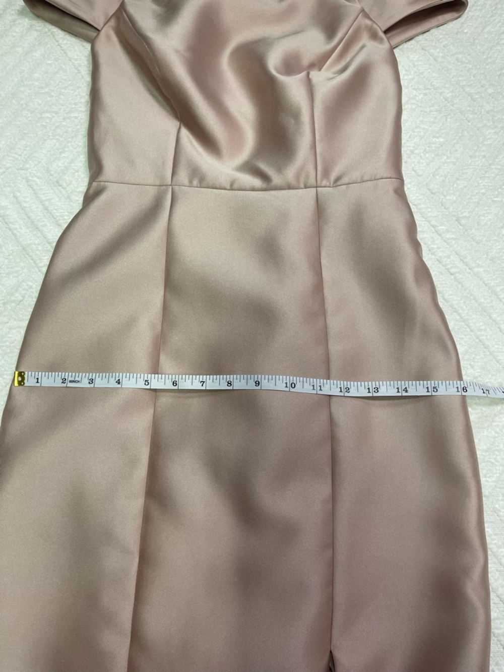 ALFRED SUNG Off-Shoulder Prom Dress in Tan - Size 0 - Picture 13 of 16